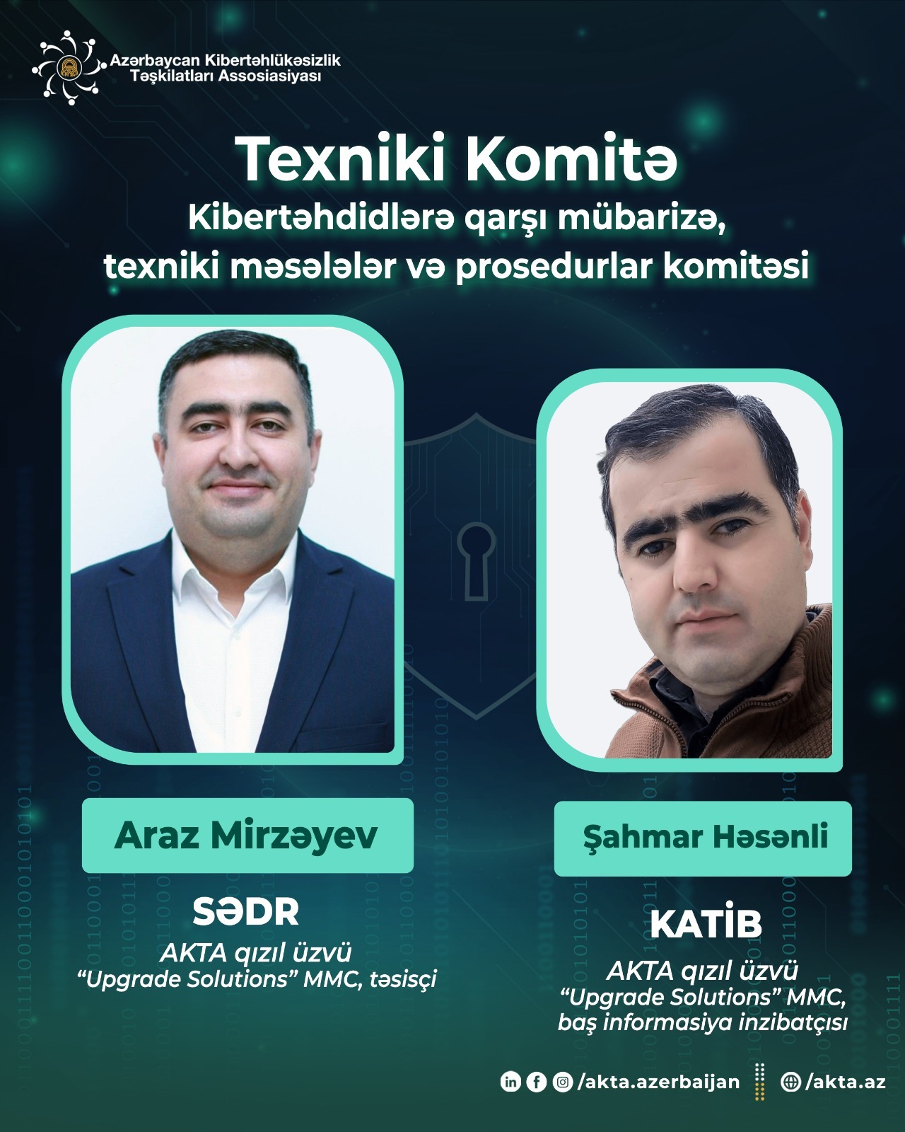 AKTA-nın ekspert komitələrinə yeni sədr və katiblər təyin olunub