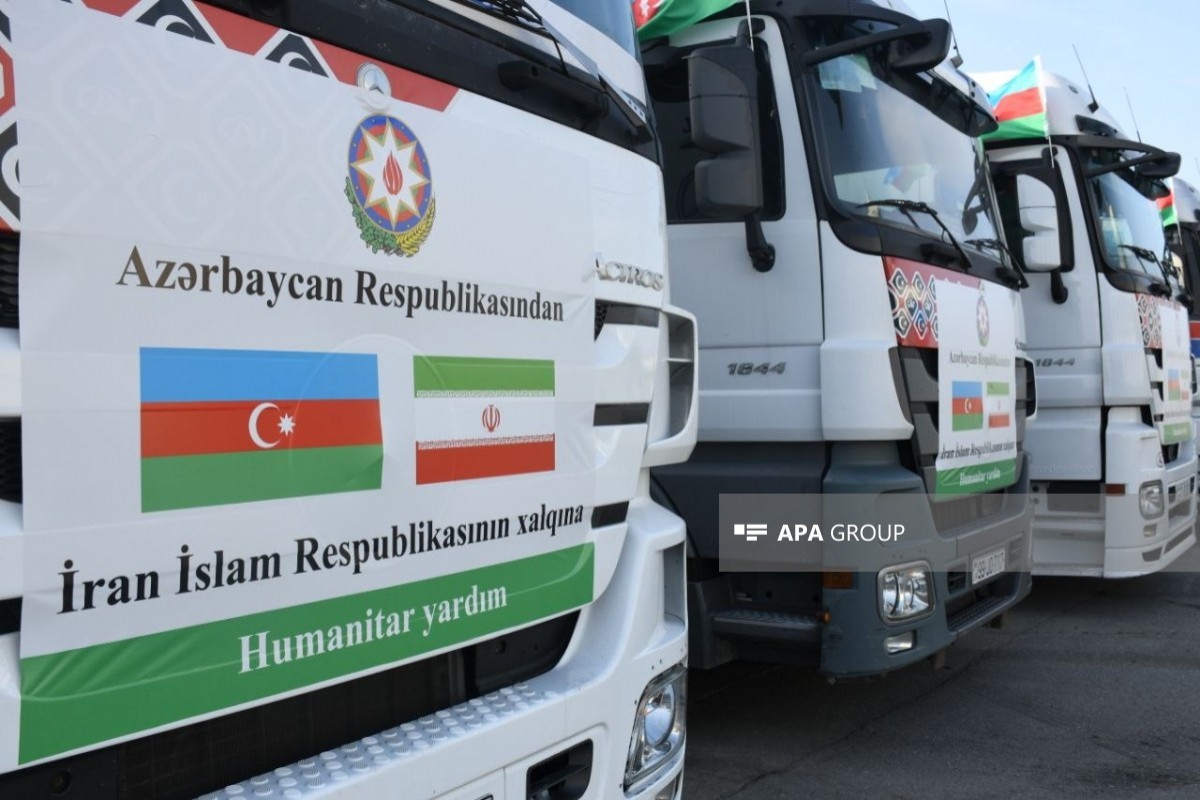 Azərbaycan Prezidentinin tapşırığı ilə İrana növbəti humanitar yardım yola salınıb