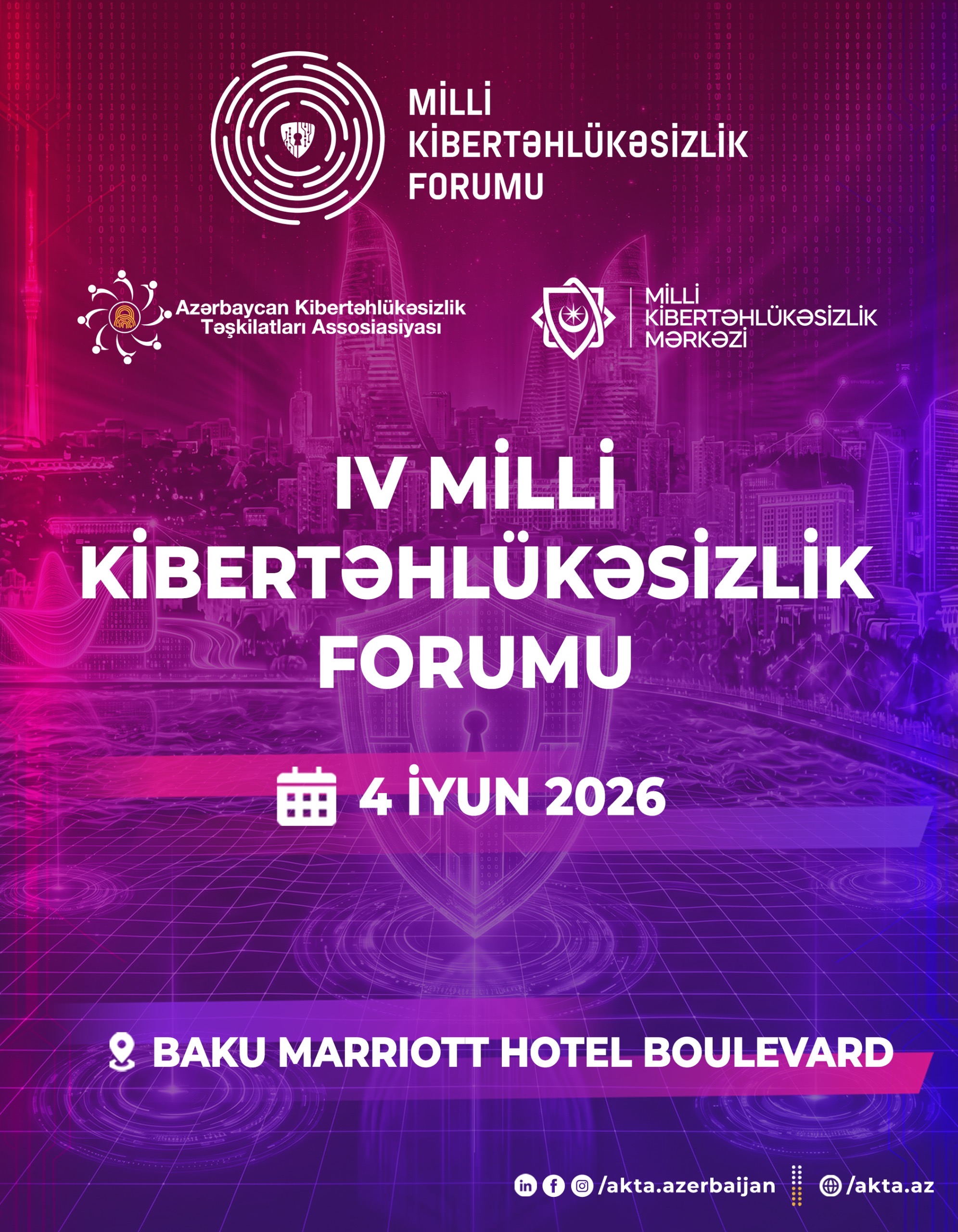 Bakıda “4-cü Milli Kibertəhlükəsizlik Forumu” keçiriləcək